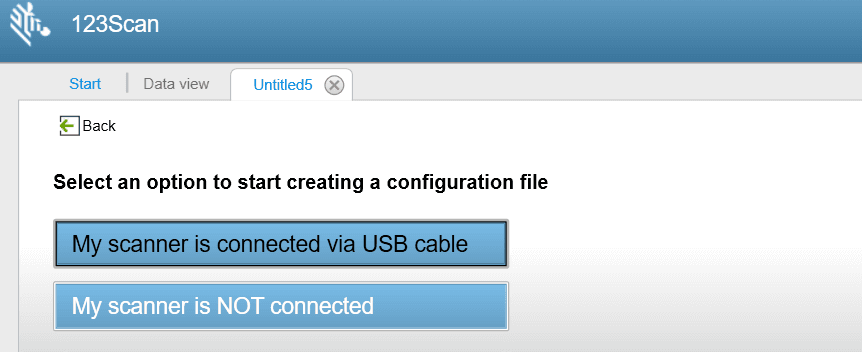 Scanner is connected via USB cable