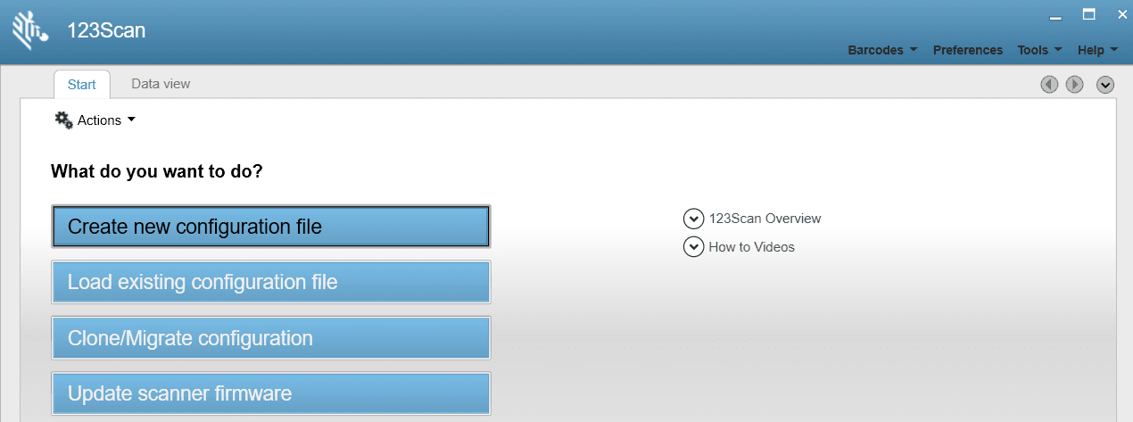 Сreate new configuration file