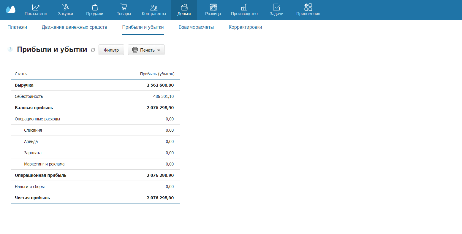 Отчеты по проектам