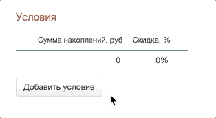 Условия накопления